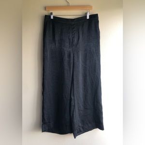 Banana Republic Women’s Rowan Wide Leg Black Silky Pants Size 12
